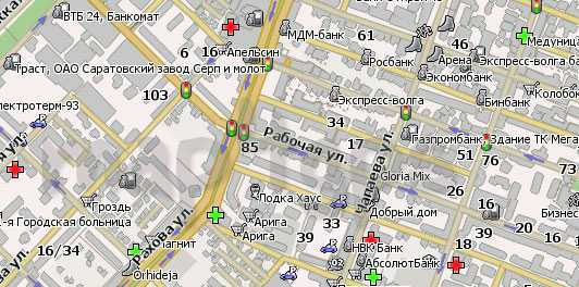 Саратов на карте россии с улицами и домами