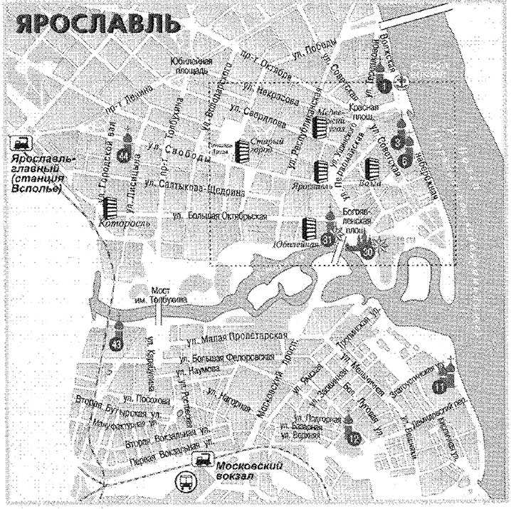 Город  ярославль на карте россии