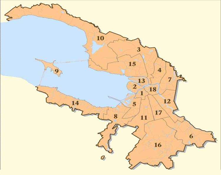 Районы города санкт-петербург
