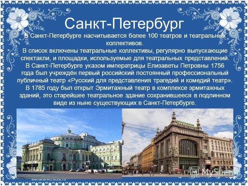 Рейтинг театров санкт петербурга