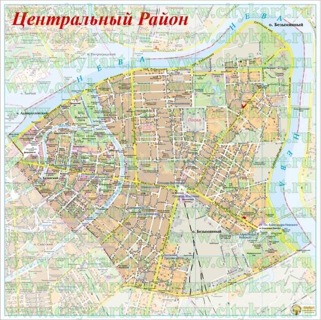 Карта санкт-петербурга с достопримечательностями и метро