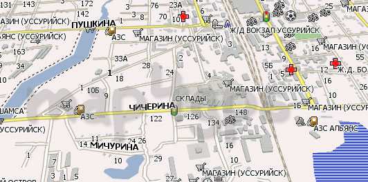 Карта уссурийска