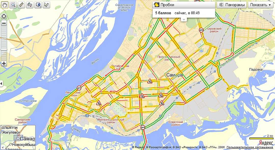 Карта самарской области онлайн с городами и поселками подробная