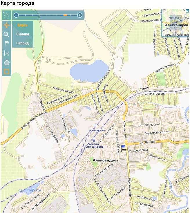 Подробная карта Рославля на русском языке с отмеченными достопримечательностями города. Рославль со спутника