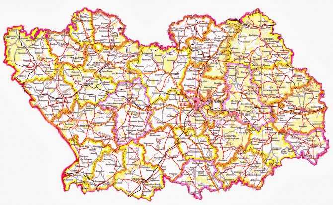 Пенза на карте россии с улицами и домами