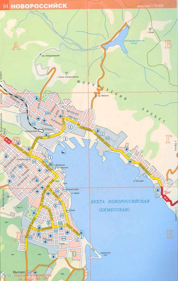 Карта от новороссийска до спутник
