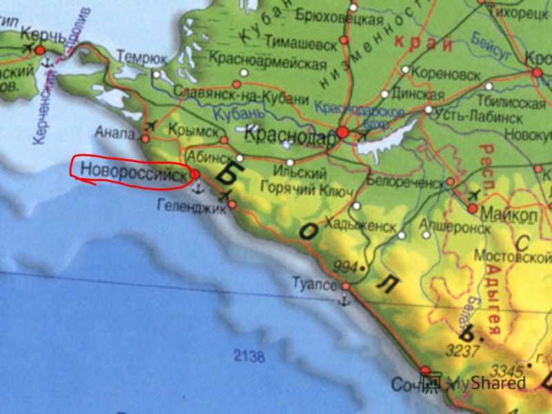 Где находится новороссийск. расположение новороссийска (краснодарский край - россия) на подробной карте.