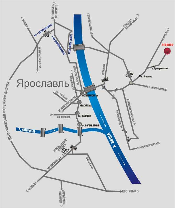 Карта ярославля, подробная схема города