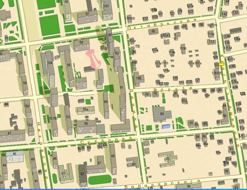 Карта уссурийска с улицами и номерами домов