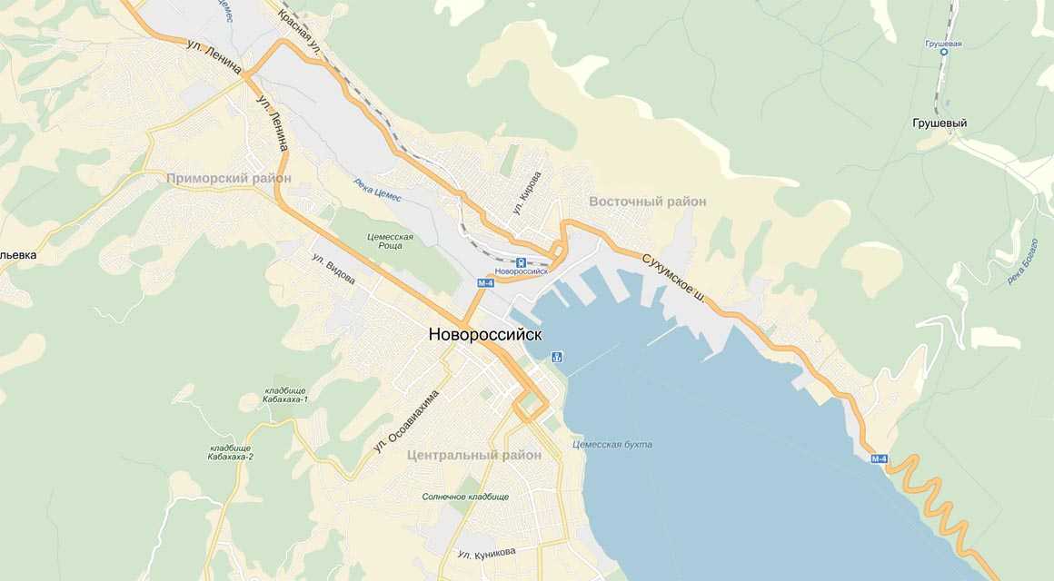 Карта новороссийска с улицами и достопримечательностями - туристический блог ласус