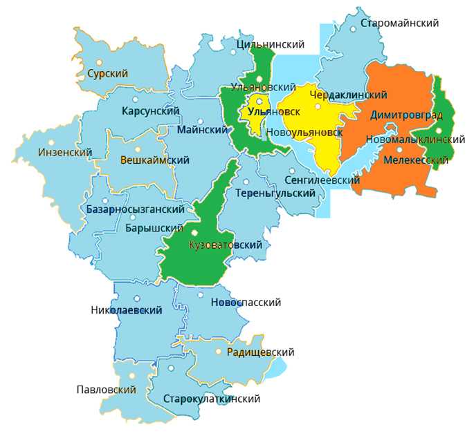 Карты ульяновска