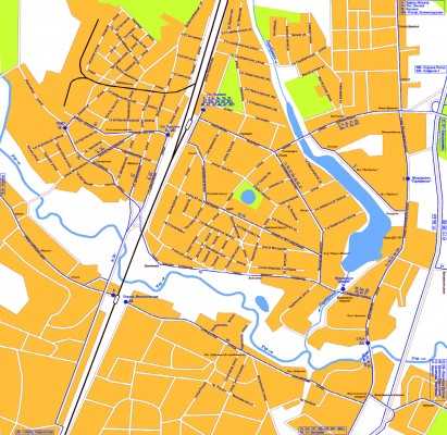 Карта рославля подробно с улицами, домами и районами