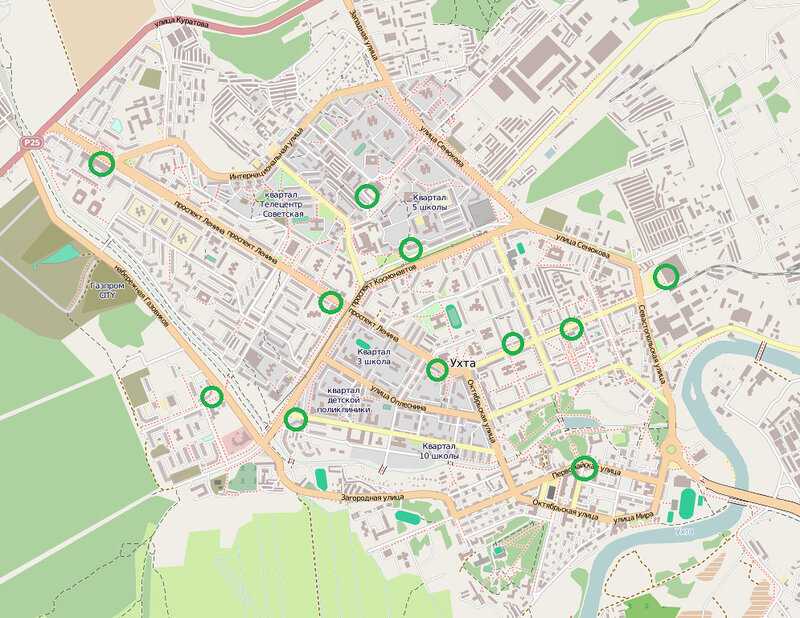 Подробная карта ухта  2021 2020 года  с улицами номерами домов, населенными пунктами, участками.