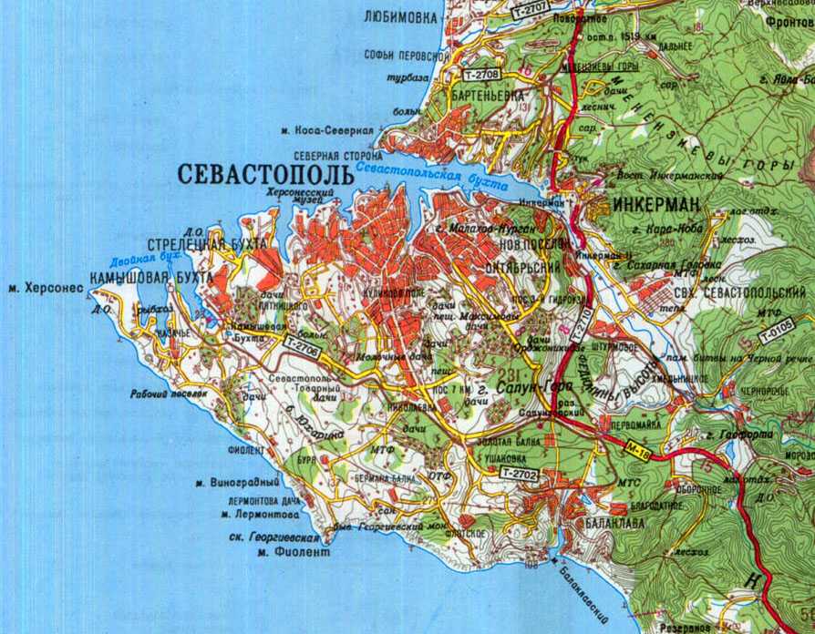 Карта севастополя с улицами и домами и достопримечательности » уроки географии