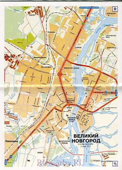 Карта великого новгорода подробная с улицами, номерами домов, районами.схема и спутник онлайн