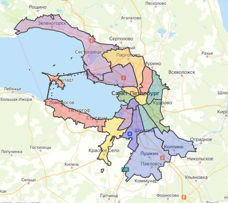 Карта санкт-петербурга