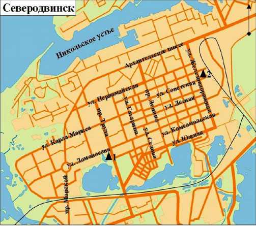 Подробная карта северодвинск  2021 2020 года с улицами номерами домов показать