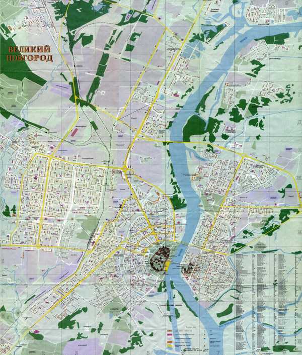 Карта великого новгорода подробная с улицами, номерами домов, районами. схема и спутник онлайн