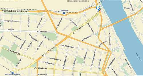 Ярославль на карте россии с улицами и домами