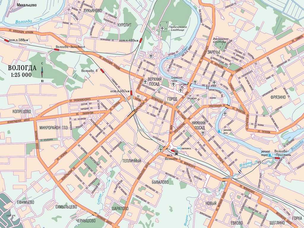 Карта вологды с улицами и домами подробно со спутника - показать