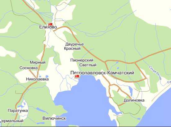 Где на карте россии петропавловск-камчатский достопримечательности