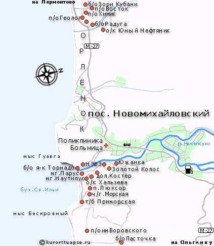 Курортный поселок новомихайловский в туапсе: как добраться, где находится, фото, описание