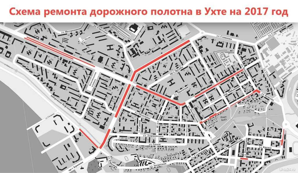 Карта ухты с улицами и номерами домов